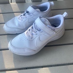 Nike White Color Velcro/ Lace Kids Shoes